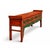 Monumental 8 Ft Extra Long 19th Century Chinese Console Altar Table Carved 5 Drawers Red Orange Green For Sale - Image 9 of 16