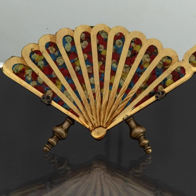 Vintage Wooden and Brass Table Mirror For Sale - Image 4 of 8