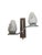 Metal Art Deco TwioArmed Sconces, Belgium, 1950s For Sale - Image 7 of 13