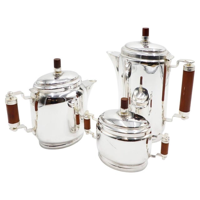 1960s Art Deco Silver plated Coffee Set For Sale - Image 6 of 18