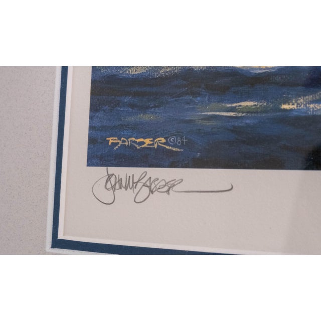 Brown "Buying Oysters at Drum Point" Sailboats Painting Print Signed John M Barber Numbered For Sale - Image 8 of 11