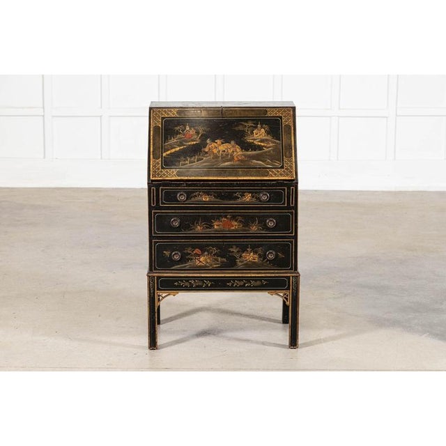 circa 1880 English 19thC Chinoiserie Bureau writing W63 x D41.5 x H99 cm Weight 23Kg