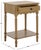 Contemporary Heaven Scalloped 1 Top Drawer Accnt Table in Desert Brown For Sale - Image 3 of 10