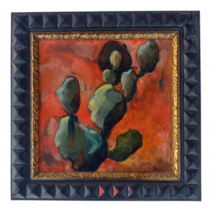 "Cactus of San Felipe De Neri Courtyard" Original Oil by Eason Eige