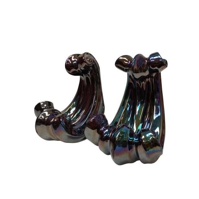 Guido Mariani, Waves, 1980s, Ceramic, Set of 2 For Sale - Image 15 of 18
