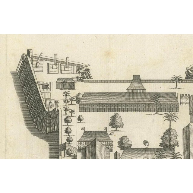 Jacob van der Schley, Voc Fort Nassau at Banda of the Spice Islands, Bird's-Eye View, Engraving, 1740 For Sale - Image 5 of 10