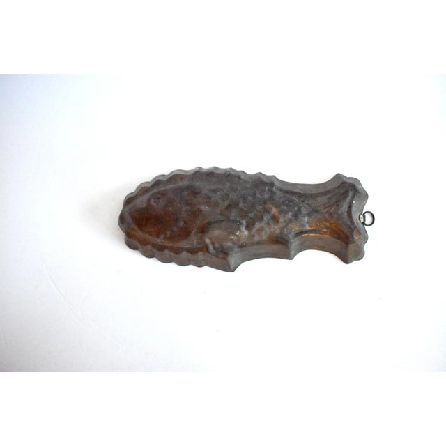 Antique Copper Tin-Lined Fish Mould For Sale - Image 9 of 10