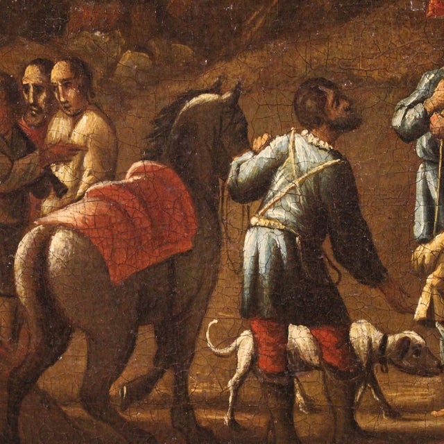 Landscape with Wayfarers, 1750, Oil on Canvas, Framed For Sale - Image 9 of 16