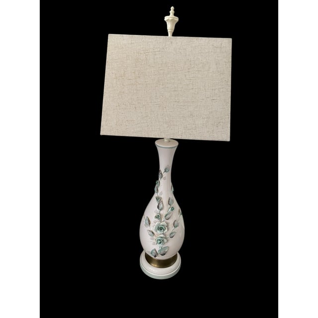 Mid-Century Floral Lamps - a Pair For Sale - Image 4 of 12