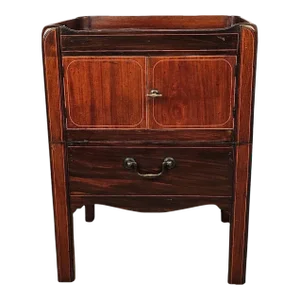George III Period Inlaid Mahogany Commode With Boxwood Stringing, Circa 1790
