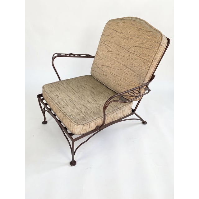 Woodard Furniture Co. Vintage Woodard Wrought Iron Garden Suite, Ivy Leaf & Vine Pattern, Circa 1950s–60s For Sale - Image 4 of 6