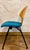 Contemporary Vintage Postmodern Stacking Chair From Germany’s Kusch+Co, 1980s With Newly Upholstered Teal Faux Mohair Seat For Sale - Image 3 of 12