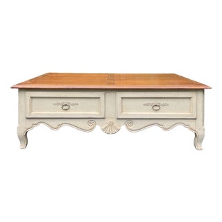 Ethan Allen Country French 4 Drawer Coffee Table For Sale