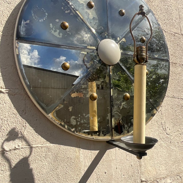 Vintage Contemporary Jeffrey Bilhuber Mercury Mirror Sconce For Sale - Image 4 of 8