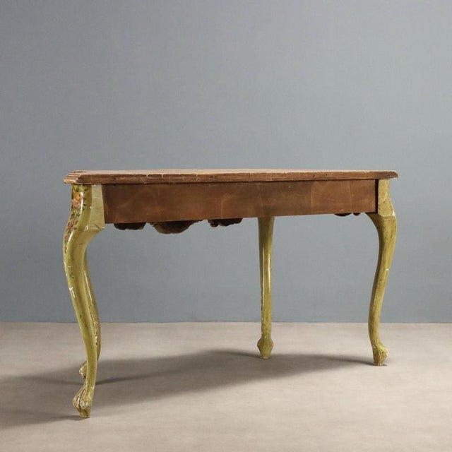 Wood Venetian Baroque Style Console Table For Sale - Image 7 of 8