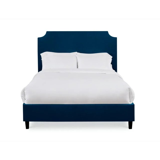 Not Yet Made - Made To Order Reagan Twin Headboard, Navy Velvet For Sale - Image 5 of 5