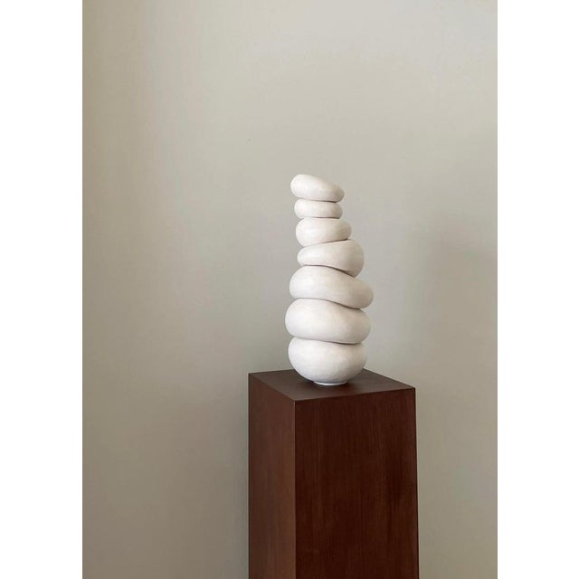 Black Modder Keep Flowing Ceramic Sculpture by Françoise Jeffrey For Sale - Image 8 of 9