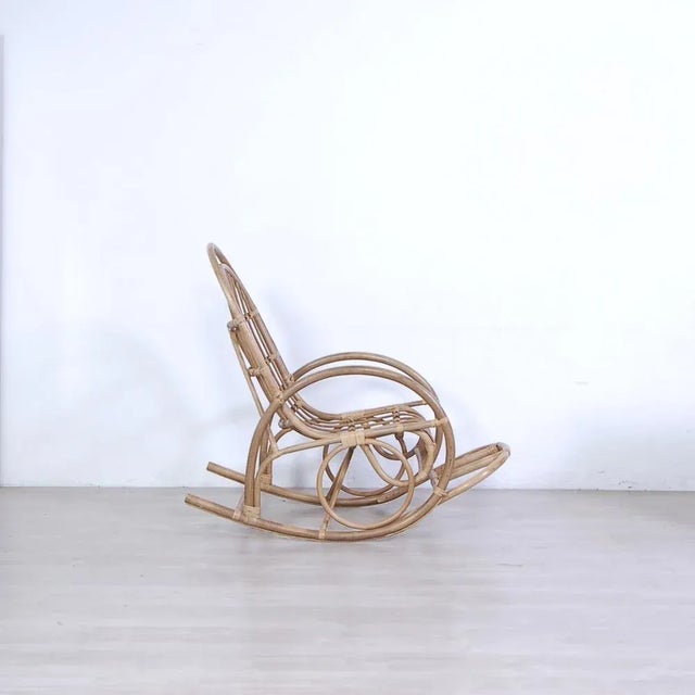 Bamboo Rocking Chair, Italy, 1970s | Chairish