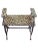 1930's Wrought Iron Spanish Baroque Leopard Upholstered Bench For Sale - Image 9 of 9
