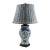 Classic Chinoiserie Blue and White Table Lamp With Delft Bird Motif For Sale