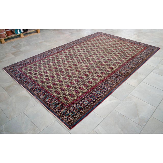 Vintage Turkish Rug Hand-Knotted Wool Boho Chic Rug, - 6'4"x 9'9" For Sale - Image 15 of 15