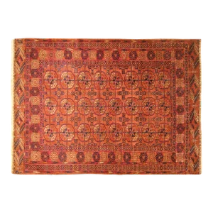 1900 Antique Turkman Bokhara Rug, Small Size, W/ Symmetrical Design