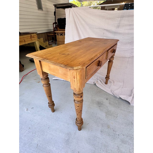 19th Century Pine Desk Table For Sale - Image 11 of 13