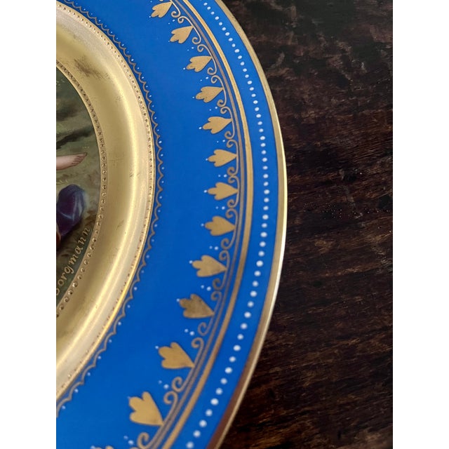 Antique 19th C. Royal Vienna Style 10.5" Cobalt & Gilt Signed Cabinet Plates - Set of 6 For Sale - Image 16 of 18