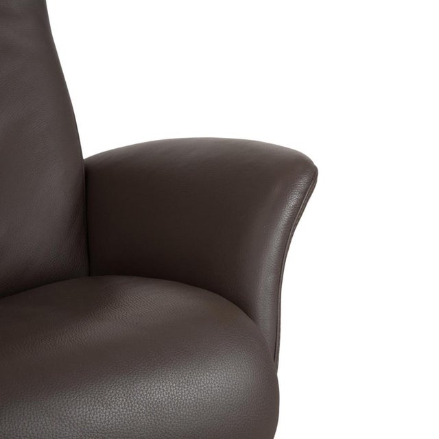 Modern Grey Taupe Joop 8115 Leather Armchair with Manual Function For Sale - Image 3 of 8