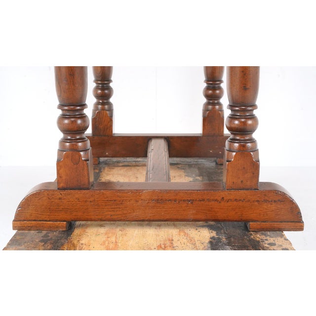 Vintage Rectangular Oak Dining Table For Sale - Image 14 of 16