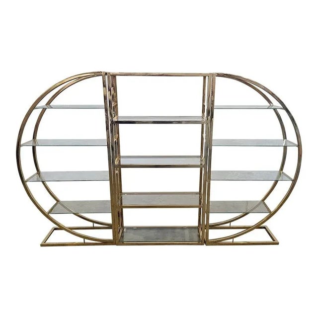 Bookcase in Brass, 1970s For Sale - Image 4 of 6