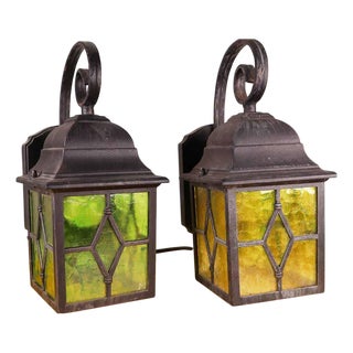 Lanterns in Metal, Set of 2 For Sale