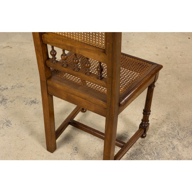 Antique French Henri II Style Walnut Caned Dining Chairs, Set of 8 For Sale - Image 15 of 18