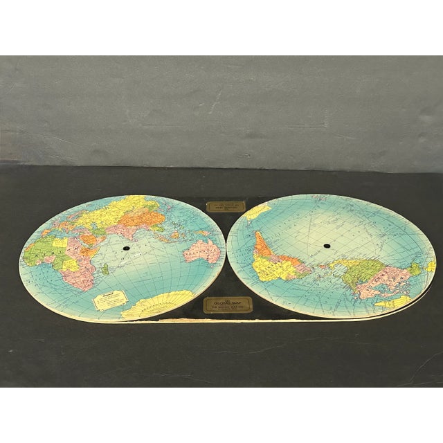 This rare circa 1939 Gousha Global Map captures the world's political boundaries on the brink of World War II. The unique...