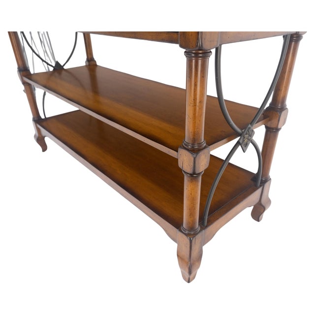 Liz Clairborne Spanish Colonial 2 Drawers 3 Tier Fruitwood Sideboard Server MINT