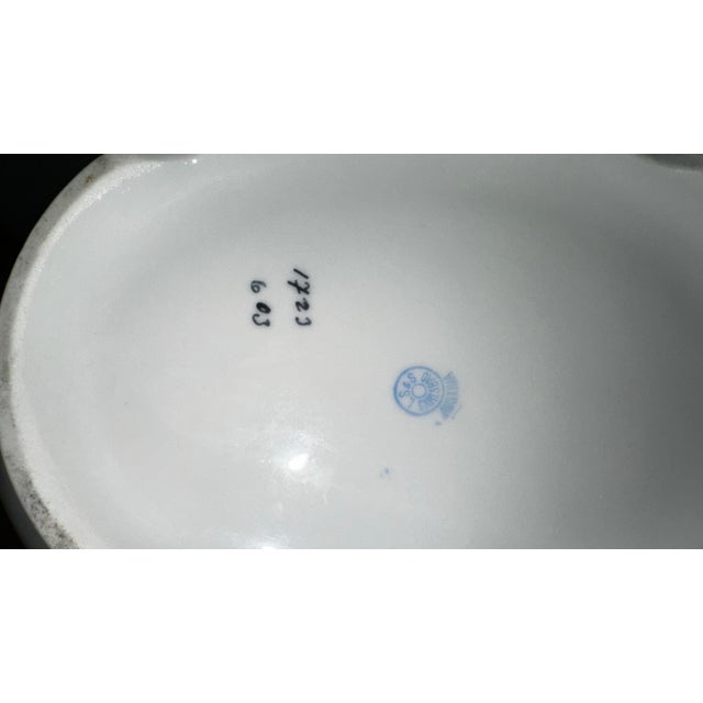 Antique Ls&s Carlsbad Austria Porcelain Tureen, Hand Painted Wild Roses, c.1900 For Sale In Philadelphia - Image 6 of 12