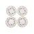 Victorian Mid 20th Century English Royal Crown Derby Bone China Floral Bread Plate Royal Antoinette Pattern 6" 4 Pieces For Sale - Image 3 of 10