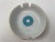 Vintage White Porcelain Ashtray With Gold Rim and Blue Design 1960s For Sale In Palm Springs - Image 6 of 8