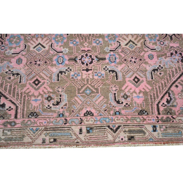 Vintage Turkish Hand Knotted Wool Rug, 3'1''x10' For Sale - Image 4 of 5