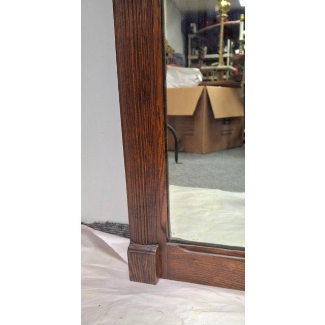 19th Century Eastlake Carved Oak Wall Mirror For Sale - Image 4 of 11