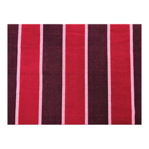 Designer Burgundy Red Maroon Plum Rose Woven Stripe Upholstery Drapery Fabric