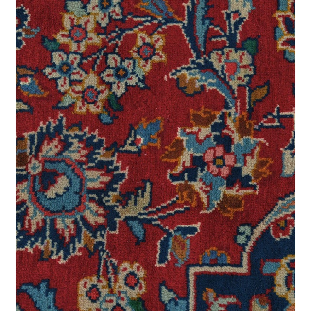 Persian Mansour Original Handmade Persian Kashan Rug For Sale - Image 3 of 12