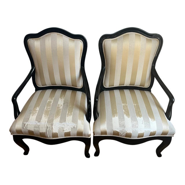 Vintage J. Robert Scott Camelback Arm Chairs a Pair For Sale