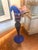 Late 20th Century Art Glass Vase Cobalt Blue & Amethyst Hand Blown Sculptural Glass For Sale - Image 12 of 12