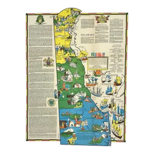 1937 Pictorial Map of Delaware by Aitchison