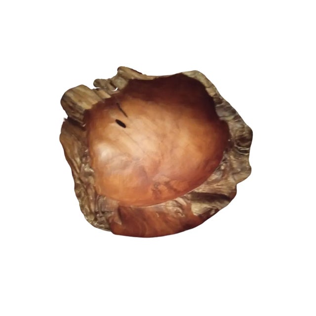 Cabin 1980s Wooden Bowl Sculpture For Sale - Image 3 of 4