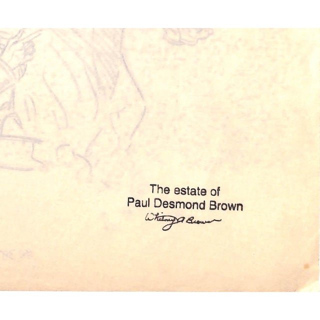 Art Sz: 11"H x 8 3/8"W 1944 Provenance stamp on verso: The Estate of Paul Desmond Brown *Book sold separately*