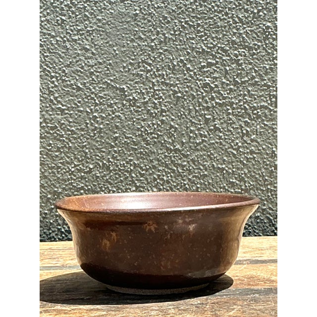 Vintage Original Glazed Ceramic Bowl For Sale - Image 4 of 12