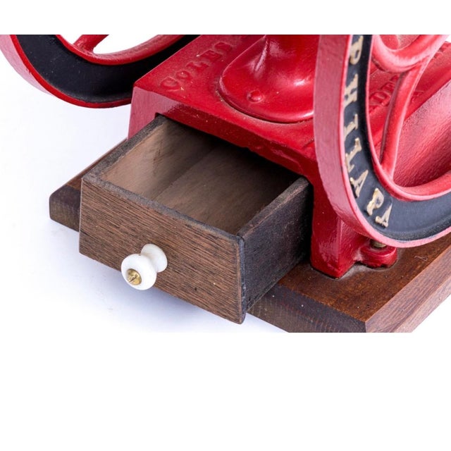 Antique Painted Iron Coles MFG Co. Coffee Grinder For Sale In New York - Image 6 of 8