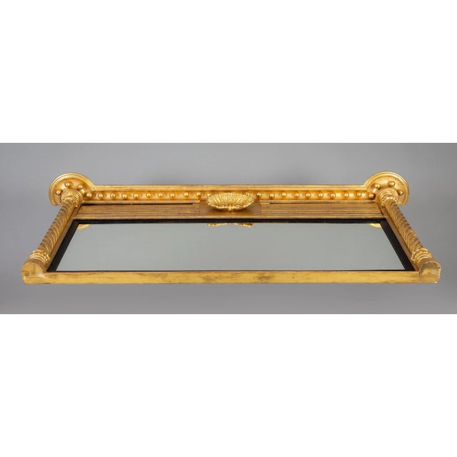 Wood Regency Giltwood Ovemantle Mirror For Sale - Image 7 of 9
